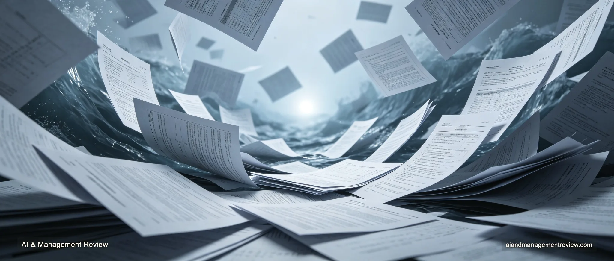 Documents swirling in a sea of information