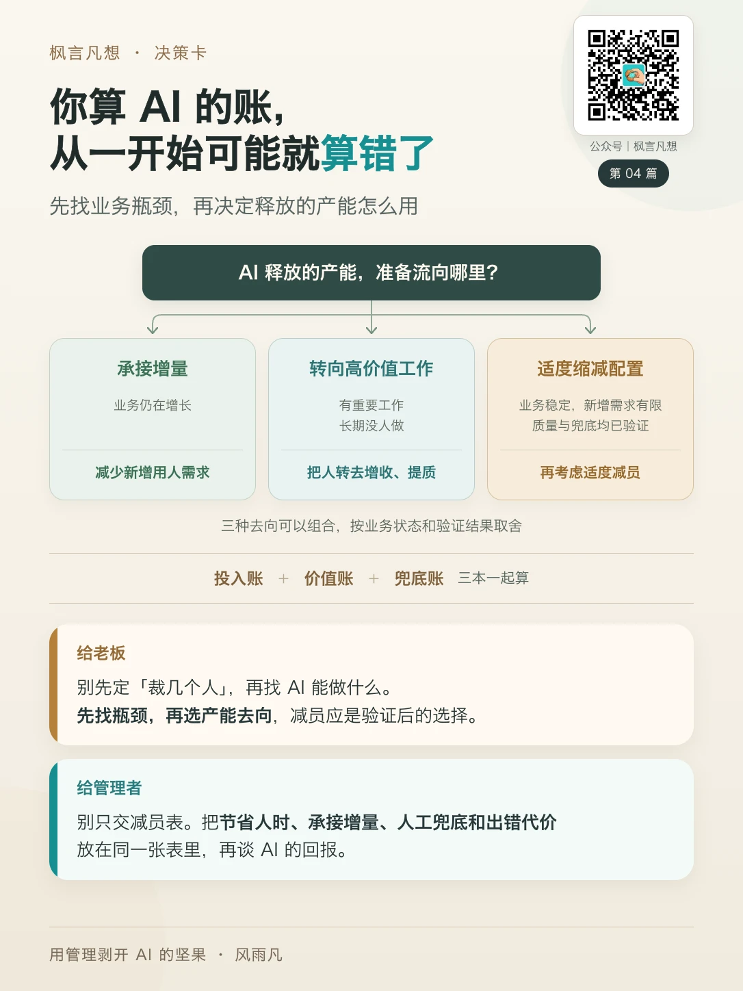 决策卡 04：你算 AI 的账，从一开始可能就算错了